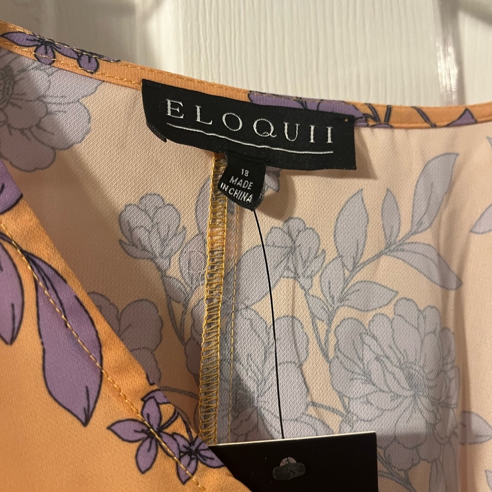 Eloquii Women's Floral Top Sz 18 NWT - Picture 6 of 10